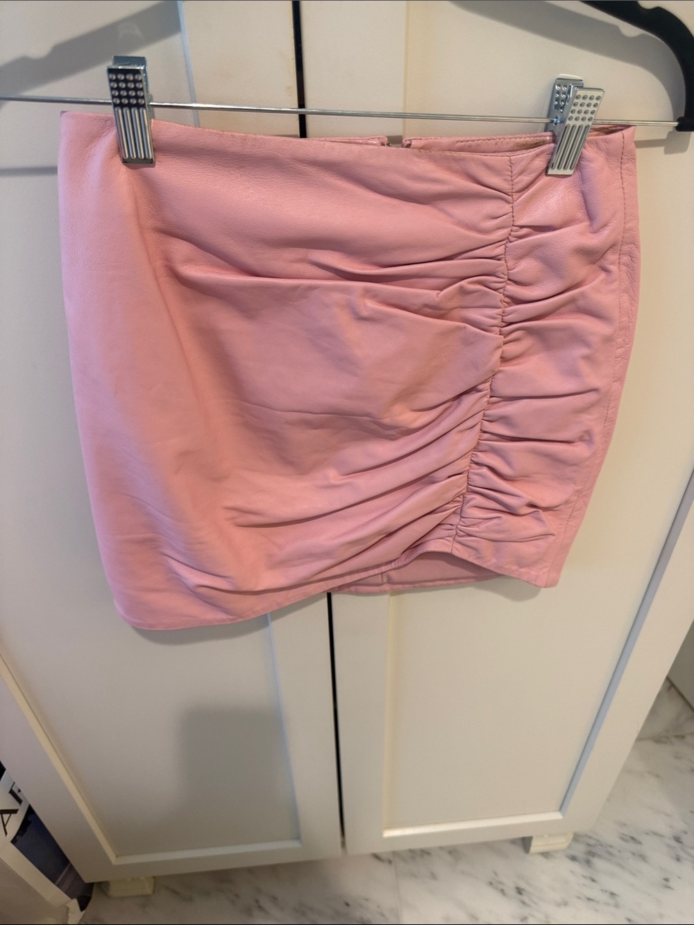 Lamarque Light Pink Ruched Mini Skirt